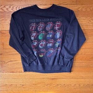 Hollister Rolling Stones Black Graphic Crewneck Sweater